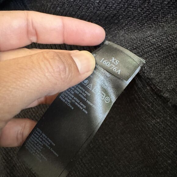 All Saints 100% Merino‎ Wool Drina Wrap Cardigan Sweater in Black, size XS - Picture 8 of 8